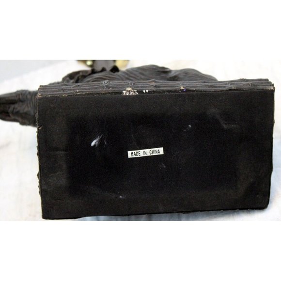 Elephant Table Lamp Aged Bronze Color 3D Pineapple Faux Leather Sahara Tropical - Picture 8 of 12